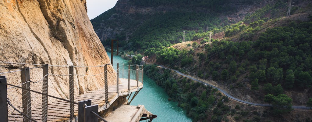 Visita guiada ao Caminito del Rey com ônibus saindo de El Chorro