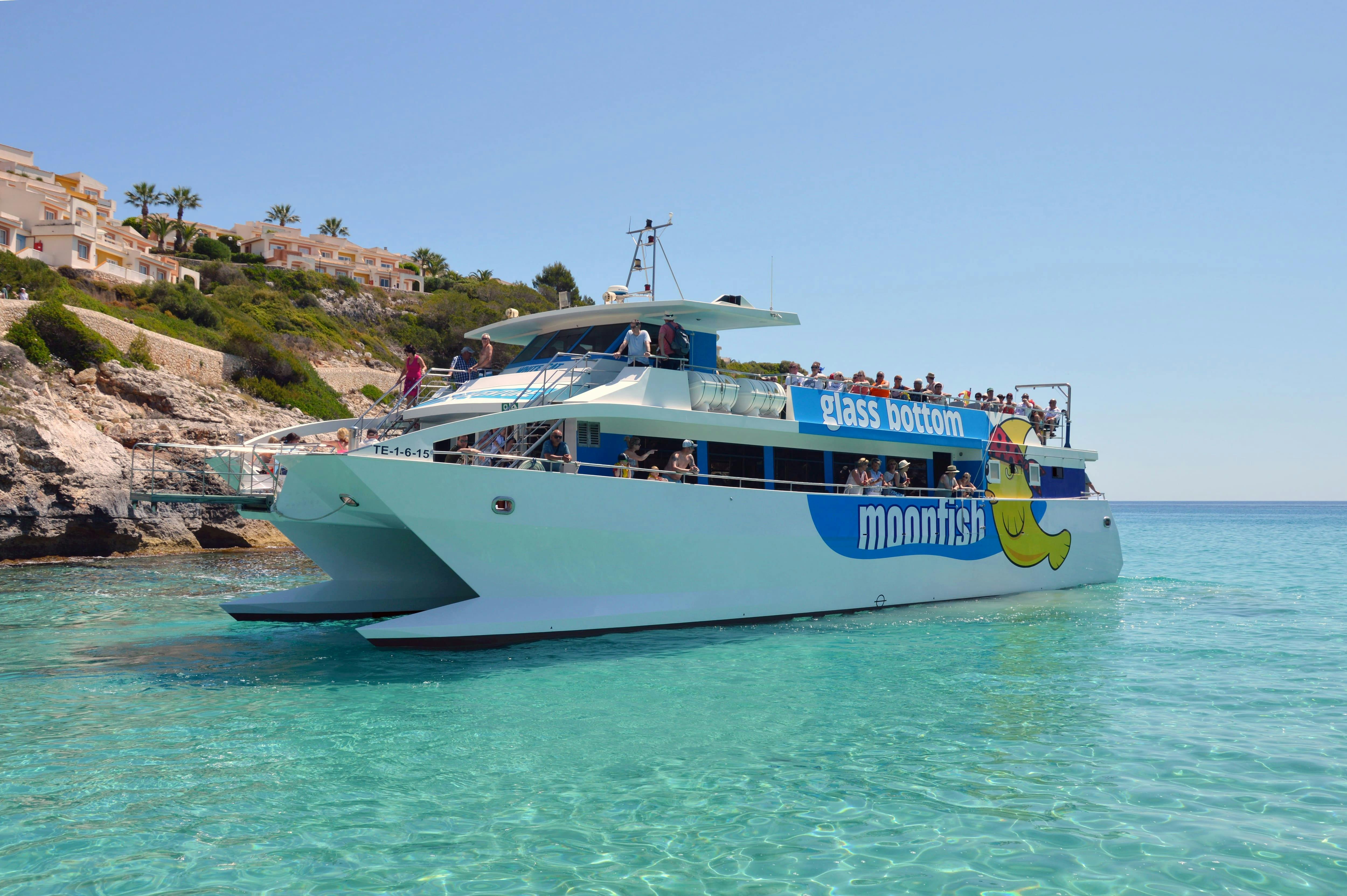 Moonfish Glass-bottom Boat Trip with Cala Varques Swim Stop