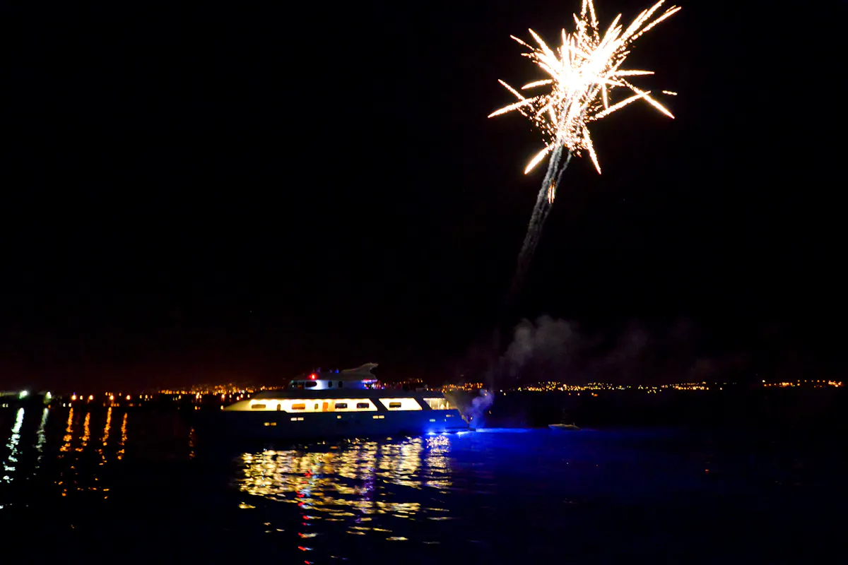 Cyprus Night Cruise on the Ocean Vision with Fireworks