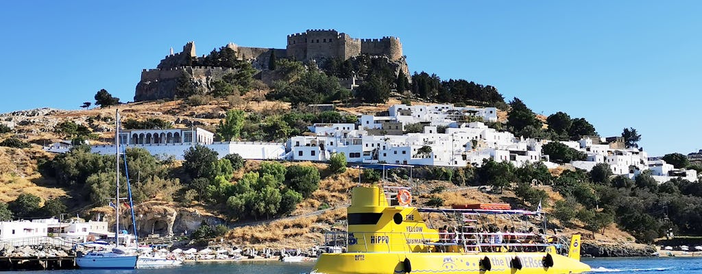 Hippo U-Bootsfahrt in Lindos mit Schwimmen in der Navarone-Bucht Ticket