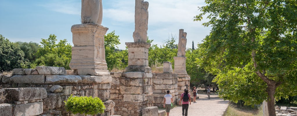 Virtuele rondleiding door de oude Agora van Athene vanuit huis