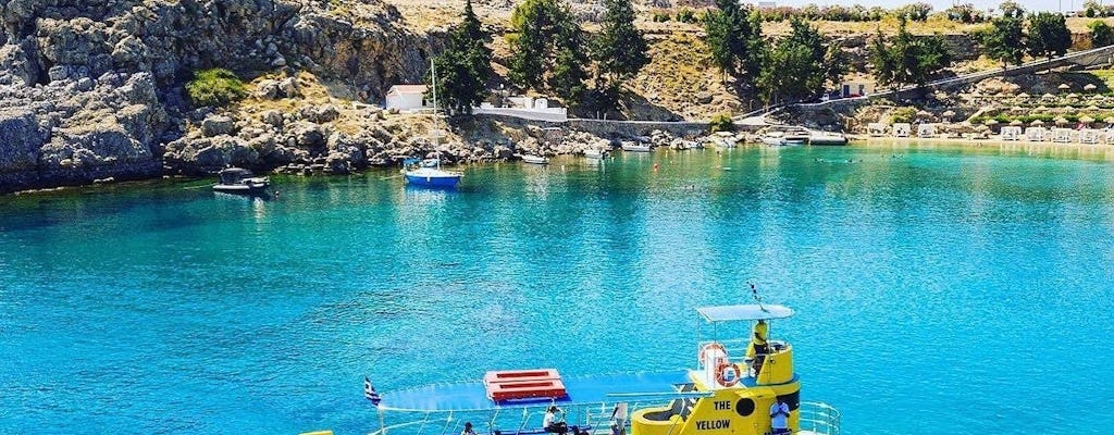 Visite du sous-marin Hippo Vlicha, Lindos et de la baie de Navarone