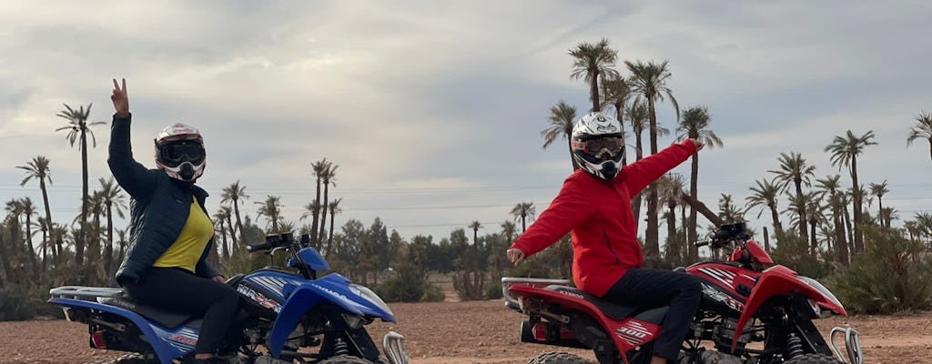 Excursão guiada de quadriciclo de meio dia em Marrakech