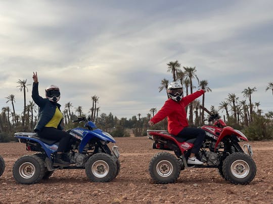 Excursão guiada de quadriciclo de meio dia em Marrakech