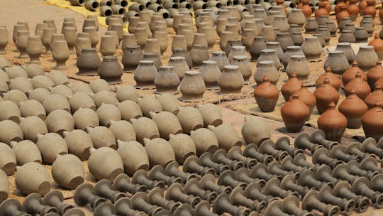 Aula criativa de cerâmica nepalesa em Bhaktapur de Katmandu