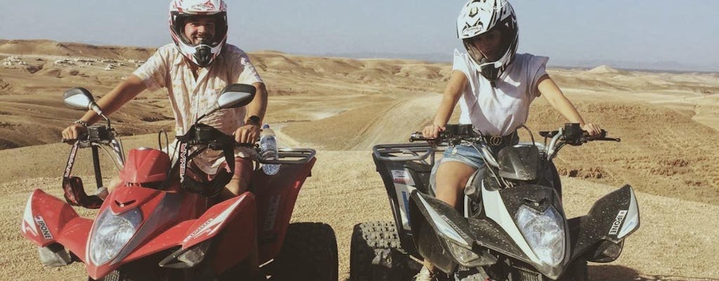 Aventure d'une demi-journée en quad dans le désert d'Agafay au départ de Marrakech