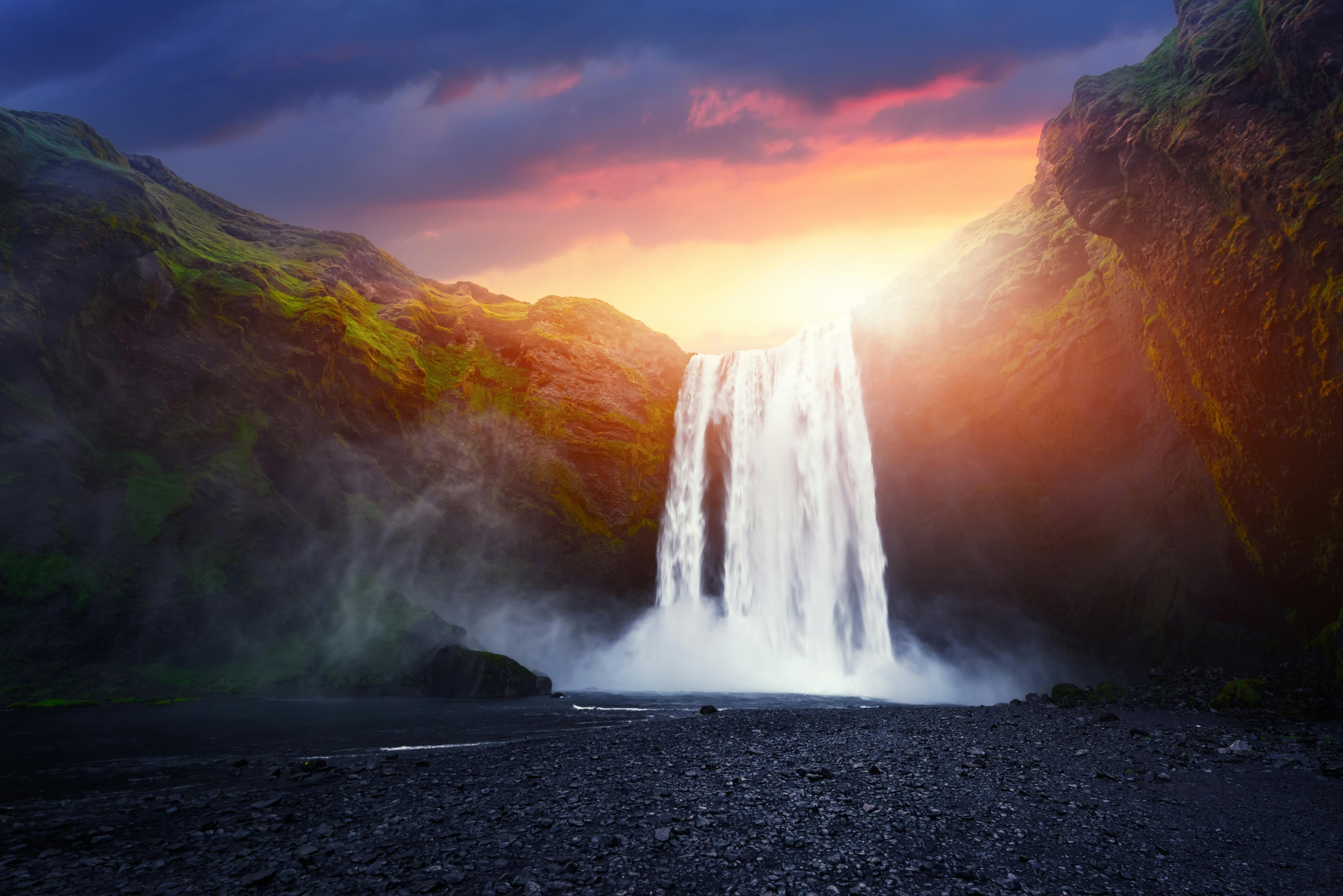 Skógafoss Waterval