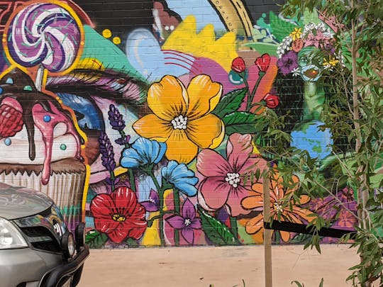 Food and street art tour in Darwin with augmented reality app
