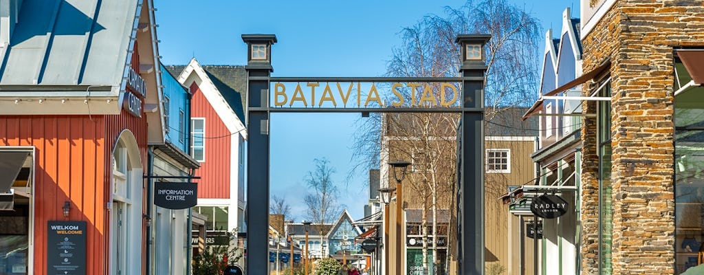 Shopping at Batavia Stad Fashion Outlet VIP Day Pass with coffee and treat