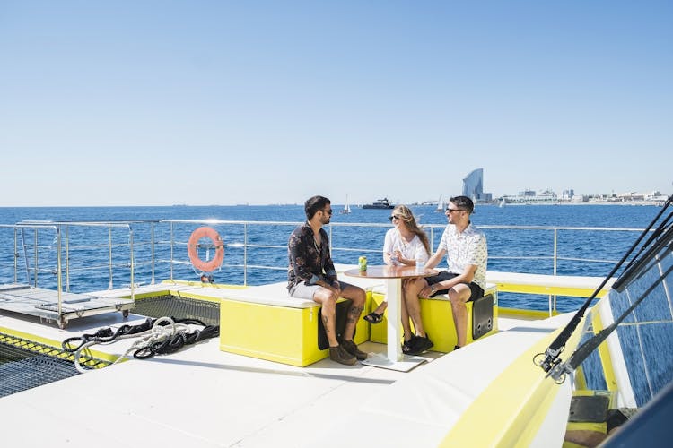 Barcelona catamaran tour with cocktail and lounge music
