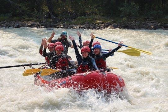 Rafting nel canyon adatto alle famiglie alle cascate di Athabasca