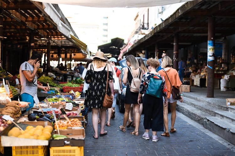 Private Greek gastronomy foodies group walking tour in Athens