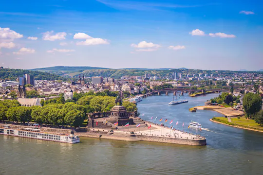 Self guided tour with interactive city game of Koblenz