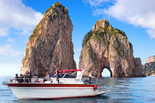 Capri boat cruise with transport from Sorrento