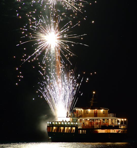 Wave Dancer fireworks dinner and show night cruise from Paphos