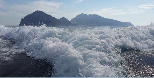 Capri island at night and boat excursion from Sorrento