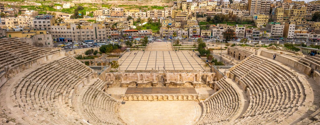 Tour privato di un'intera giornata antica e moderna di Amman con trasporto dal Mar Morto