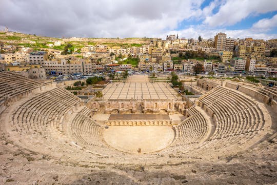 Hele dag oude en moderne privétour door Amman met vervoer vanuit de Dode Zee