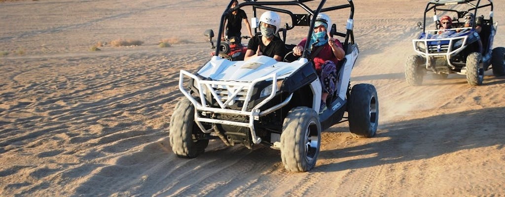 Morning safari on a quad bike, sand buggy and 4x4 jeep with a camel ride in Hurghada