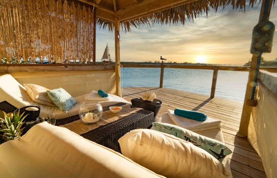 Pearl Island beach escape tour with a private ocean view cabana