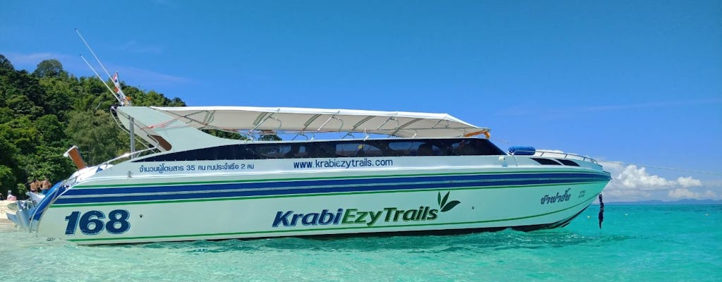 Phi Phi Early Bird and 4 Islands by speedboat from Krabi
