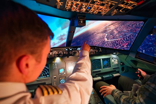 120-minute experience flight in Boeing B747 flight simulator Cologne