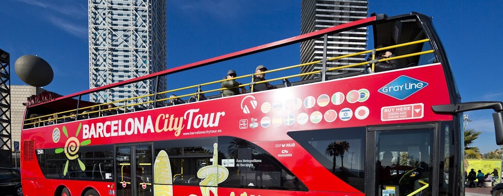 Barcelona hop-on hop-off bus tour with eco catamaran cruise