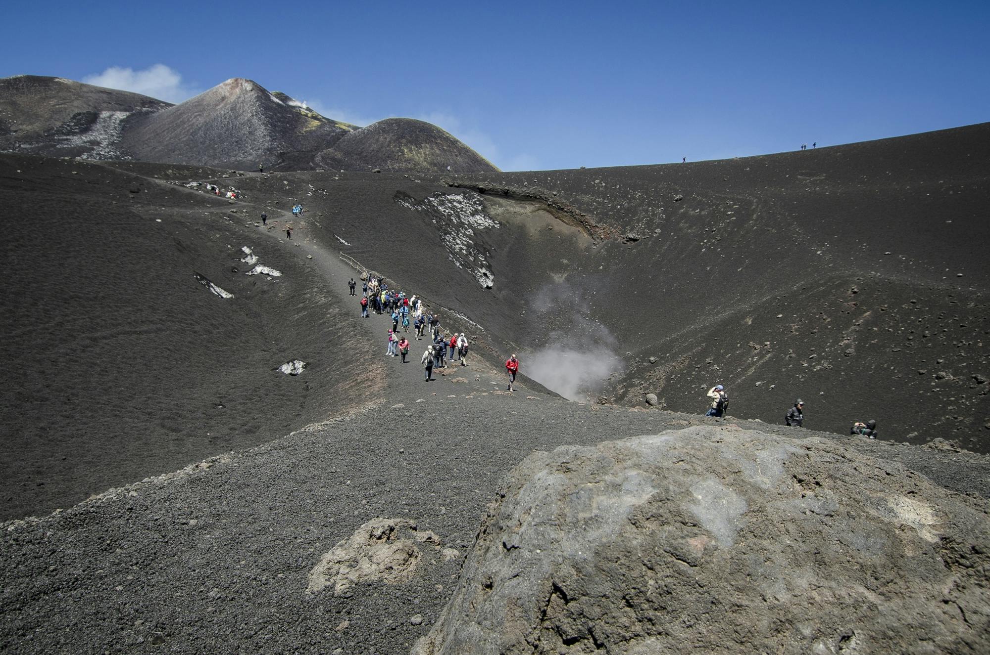 Mount Etna with Alcantara Gorge from Taormina