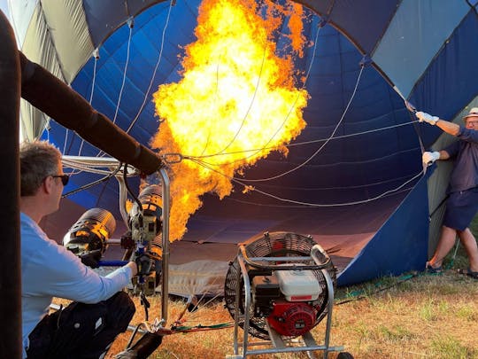 Private hot-air balloon flight over Lassithi plateau
