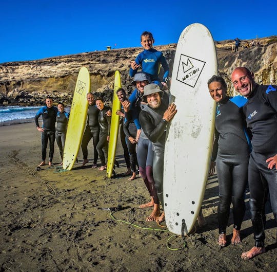 Surfing Lessons in the South of Fuerteventura with Transfer