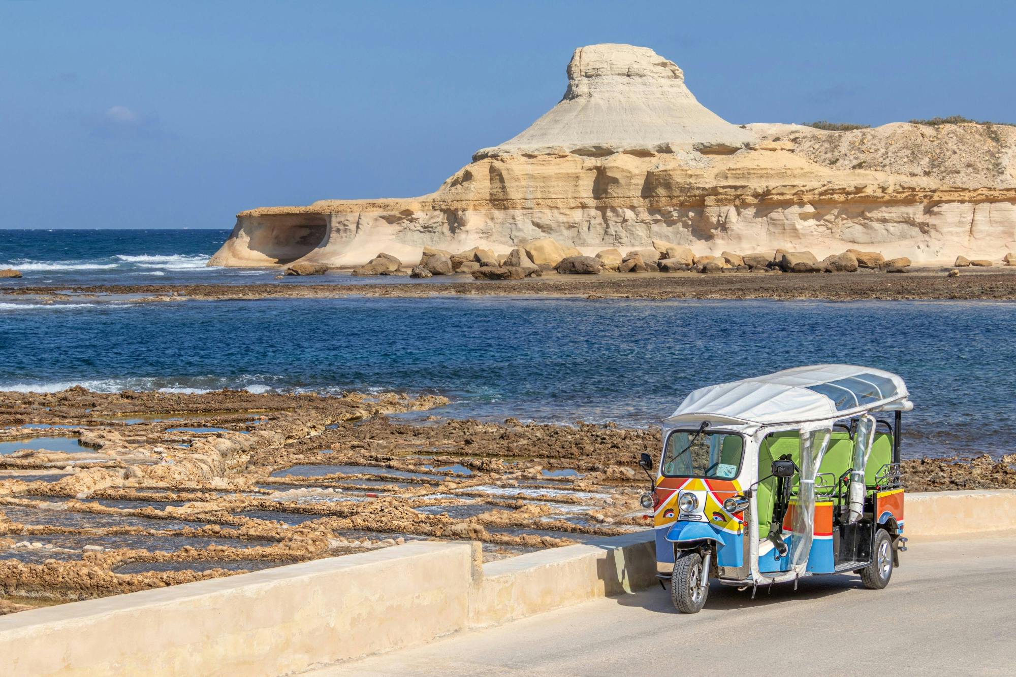 Gozo Tuk-Tuk & Comino Island Hopper Boat Tour