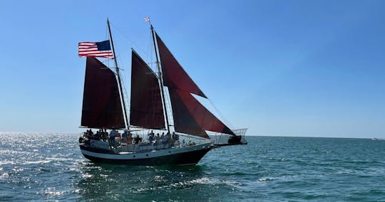 Day sailing experience with a gaff-rigged schooner in Tampa Bay