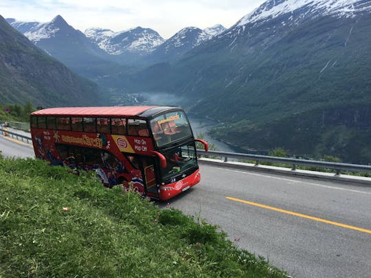 City Sightseeing hop-on hop-off bus tour of Geiranger