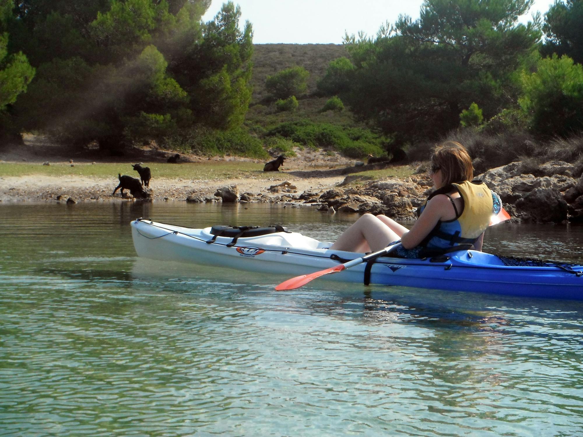 Location de kayak à Fornells