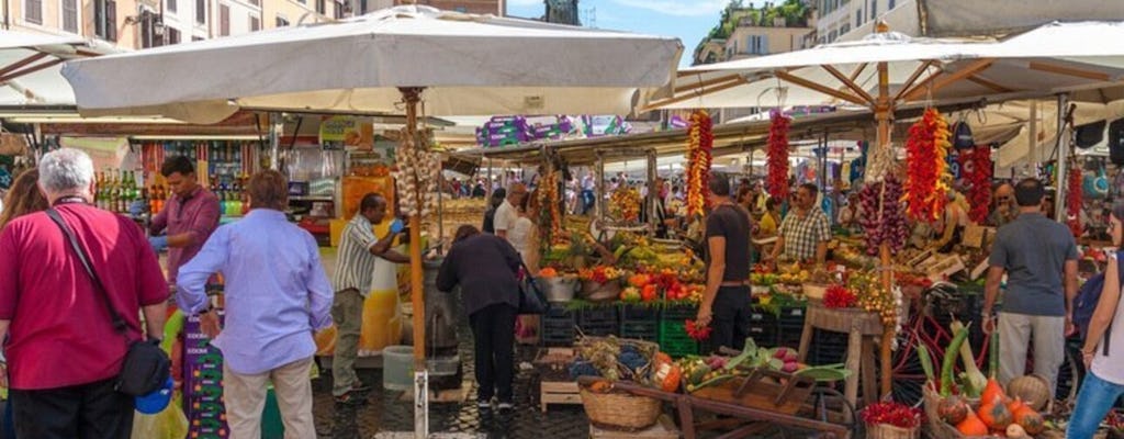 Einkaufen auf dem Bauernmarkt und Kochkurs für römische Gerichte