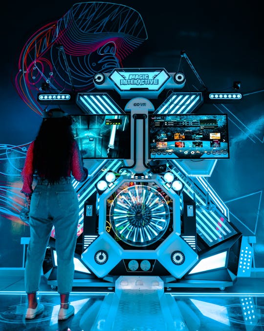 Experiência de VR interativa mágica