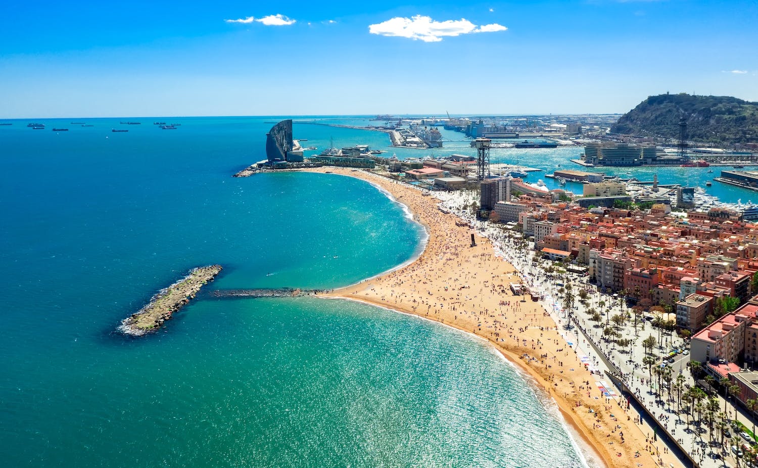 Tour a piedi autoguidato sul mare di Barcellona