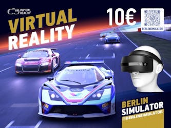 Esperienza di realtà virtuale con simulatore di gara a Berlino