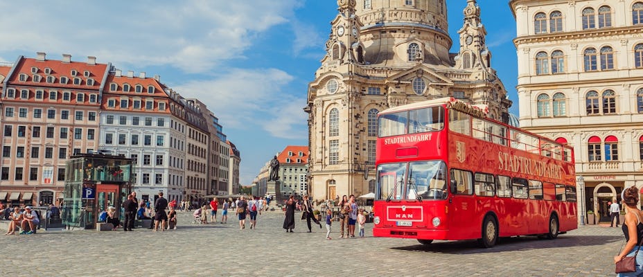 Excursão de ônibus guiada em Dresden com café