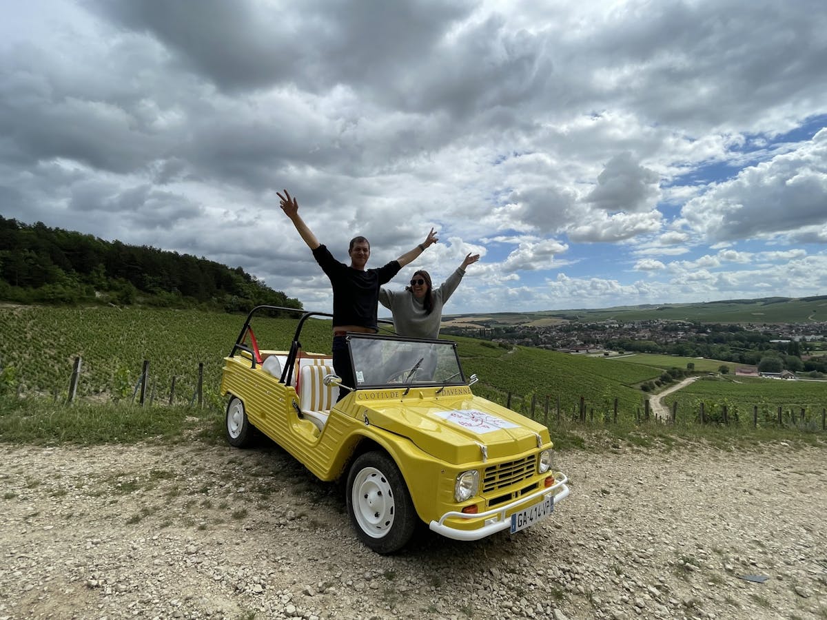 Grands Crus-tour in e-Mehari en Chablis-wijnproeverij