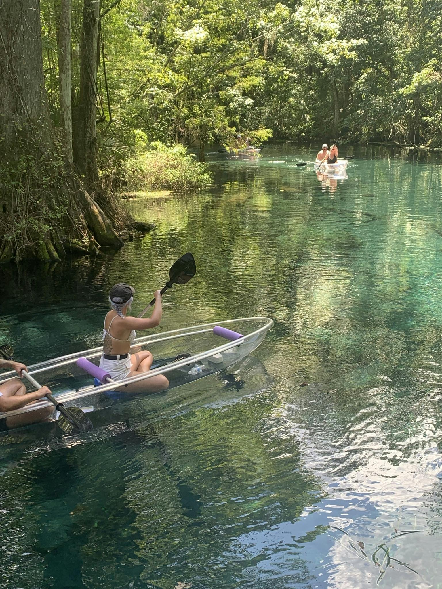 Clear kanoën bij Silver Springs Florida