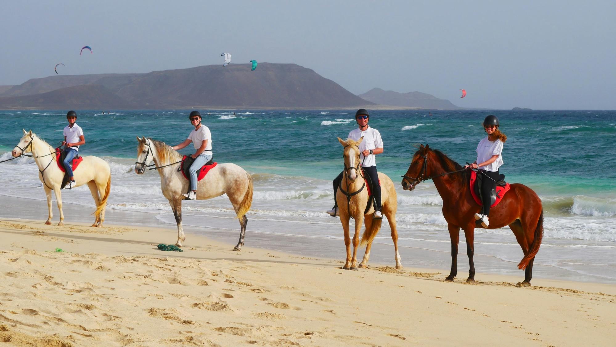 Equitazione sulla spiaggia di Kite