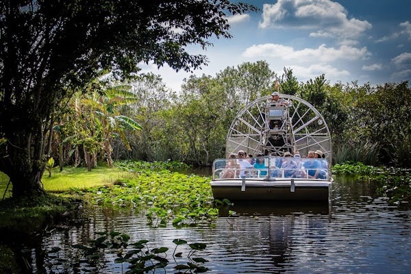 Paseo en hidrodeslizador por los Everglades con recorrido en barco por la Bahía de Biscayne y transporte