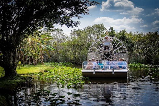 Everglades airboat ride with Biscayne Bay boat tour and transportation