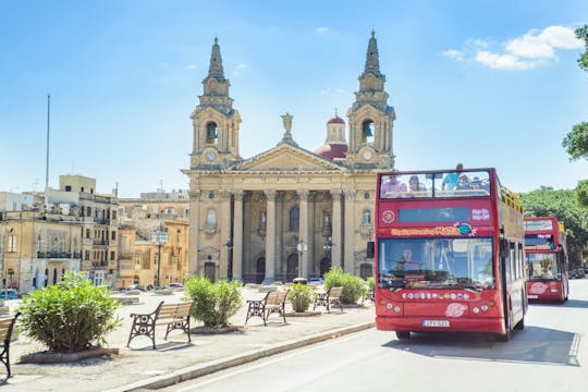 Walking tour, hop-on hop-off bus, and boat tour in Malta