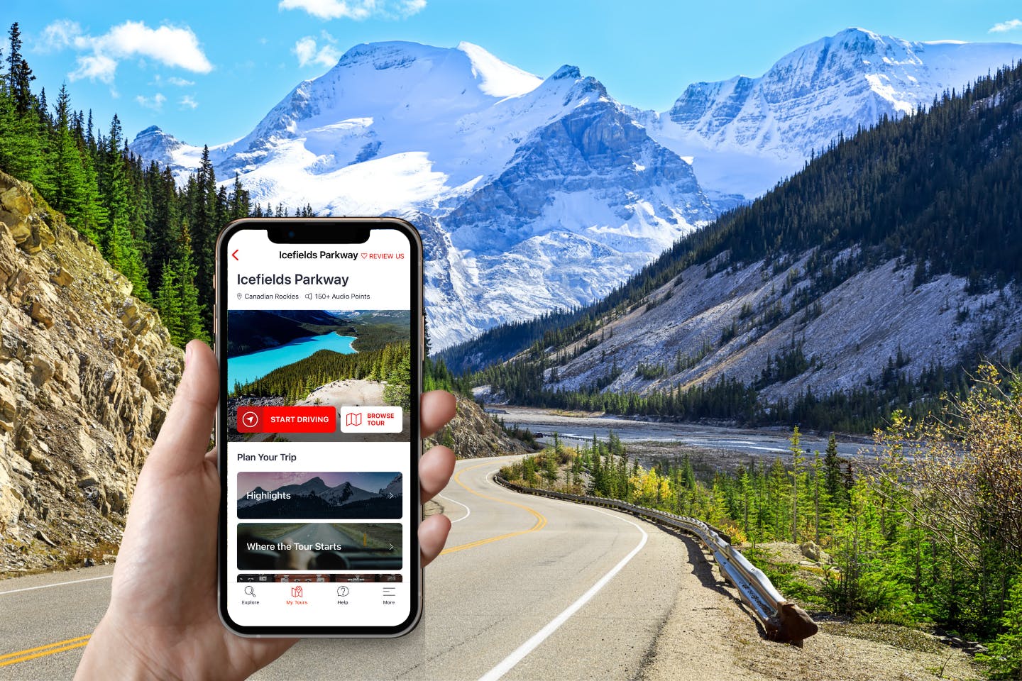 Audio guided driving tour on the Icefields Parkway drive Musement