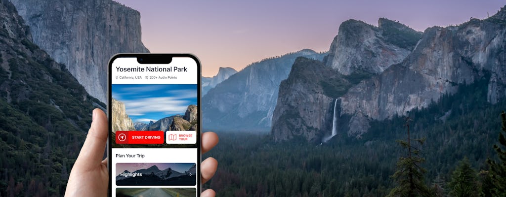 Audio-guided driving tour through Yosemite National Park