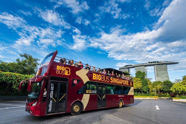 Tour nocturno panorámico en Big Bus por Singapur