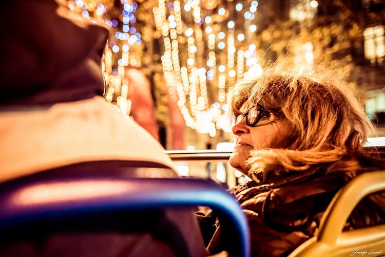 Christmas lights open-top bus tour in Paris