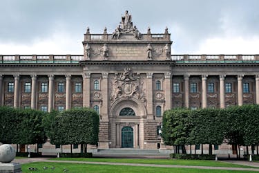 Moordmysterie-ervaring door het parlementsgebouw in Stockholm